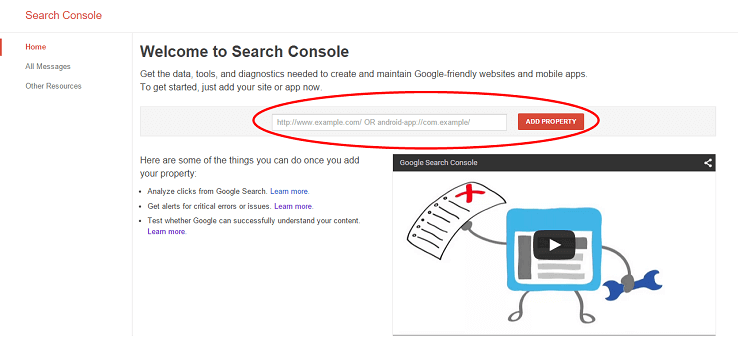 Como usar o Google Search Console